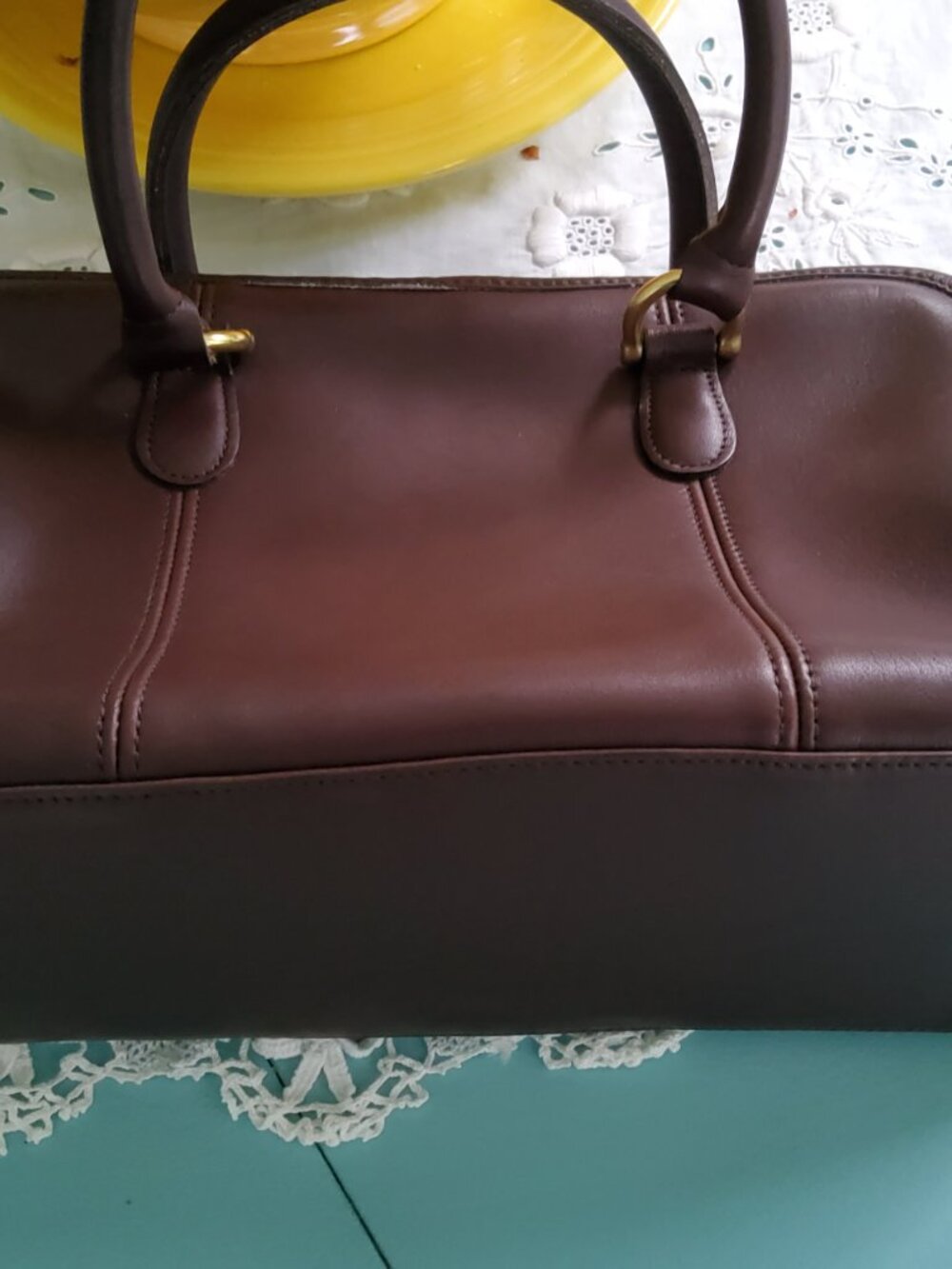 Vintage Coach Beaumont Satchel in Mahogony 9871 - Picture 9 of 15